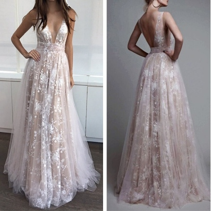 bohemian prom dress