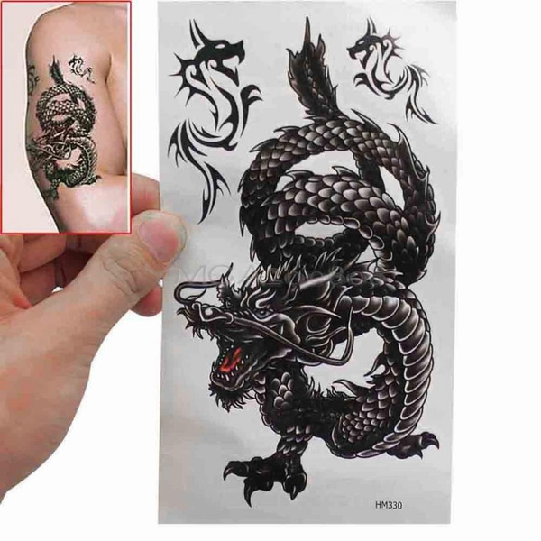 Dragon Face Back Tattoo Fake  Quick Temporary Tattoos