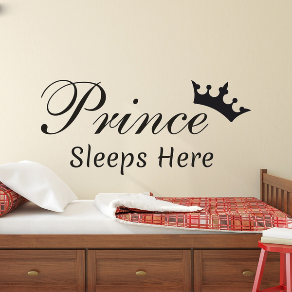 The prince sleeps here wall sale sticker