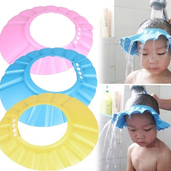 Baby Bath Shampoo Kids Adjustable Children Washing Hair Shower Hat Cap Shield 