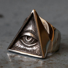 Stainless Steel, Triangles, Men, punk rings