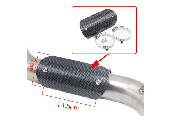 Universal Motorcycle Exhaust Pipe Guard Heat Shield Cover 5.6x2.6
