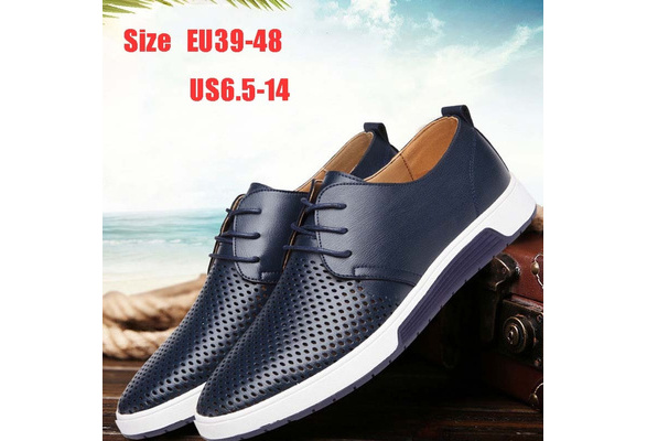 men's casual oxford shoes breathable flat fashion sneakers