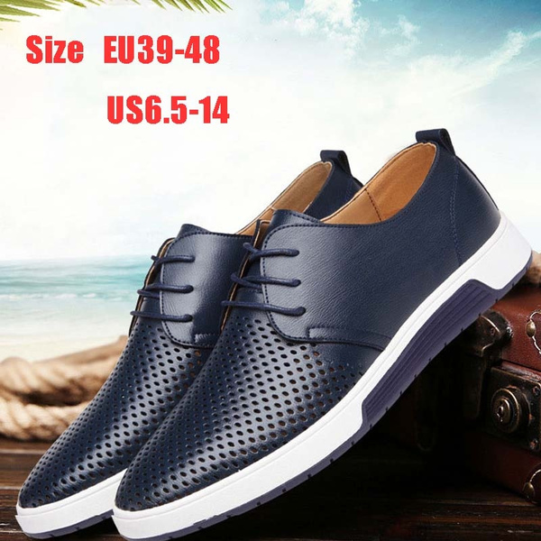 men's casual oxford shoes breathable flat fashion sneakers