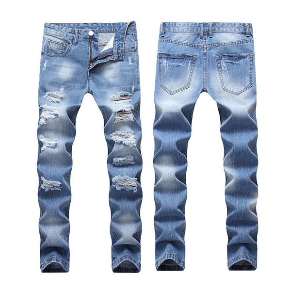 mens designer light blue jeans