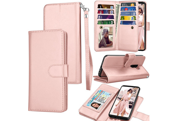 & Kickstand Detachable Magnetic Hard Case Galaxy S8 Case,Samsung S8 Wallet Case,Samsung Galaxy S8 PU Leather Case,Spritech Luxury Cash Credit Card Slots Holder Carrying Folio Flip Cover 