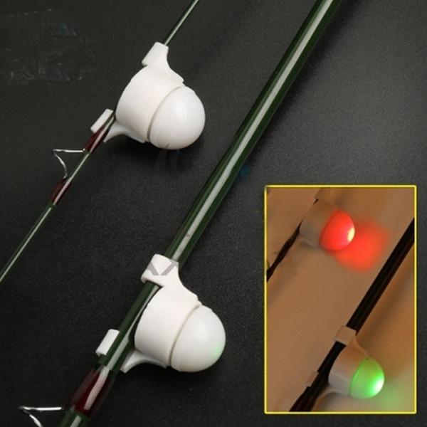 Night Fishing Rod Tip Clip on Fish Bite Alarm Strike Alert LED Light