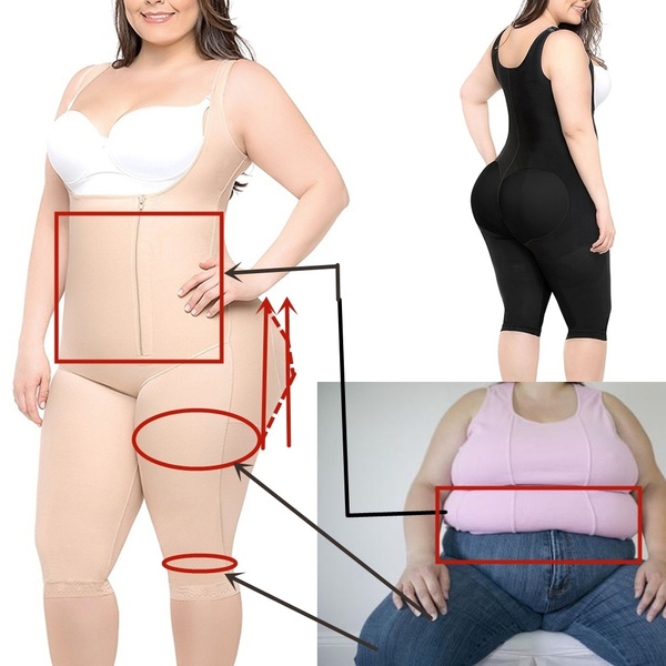 Plus Size S-6XL Full Body Shaper Fajas Colombianas Women Fashion Sexy Full  Body Shaper Underbust Corset Shapewear Waist Girdle Open Bust Tummy Control