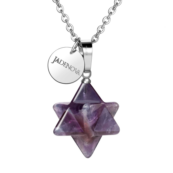 Jadenova 3d Merkaba Star Necklace Gemstone Pendant Chakra Reiki Energy Healing Crystal Jewelry 18 Stainless Steel Chain Wish - 3d Photo Crystal Necklace Pendants Jadenova 3d Merkaba Star Necklace Gemstone Pendant Chakra Reiki Energy Healing Crystal Jewelry 18 Stainless Steel Chain Wish - 3d Photo Crystal Necklace Pendants
