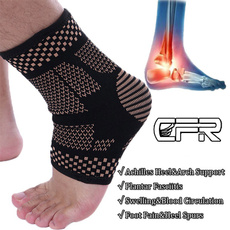 CFR 1PC Copper Ankle Support Sleeve Compression Socks Achilles Tendon Sprain Brace Sport