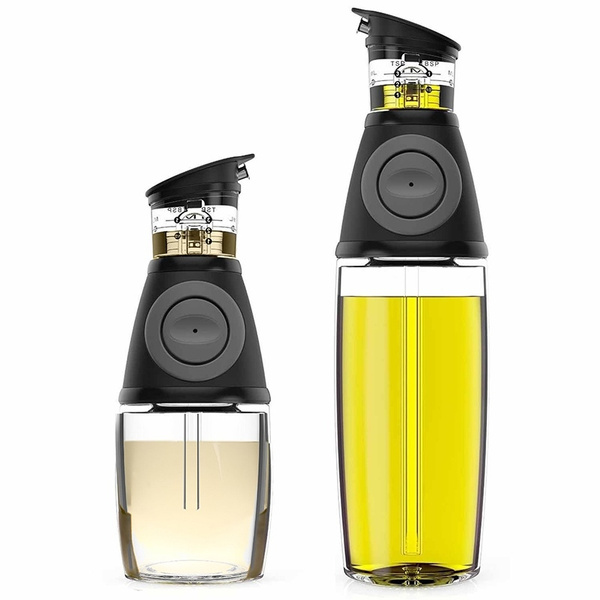 Oil Dispenser Bottle - 17 Oz Oil Bottle Glass with No Drip Bottle Spout - Oil Pourer Dispensing Bottles for Kitchen - Olive Oil Glass Dispenser to ...