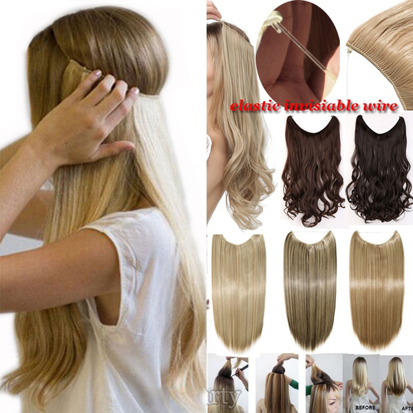 FINE PLUS Invisible Wire Hair Extensions with Transparent Wire Adjusta –  EveryMarket