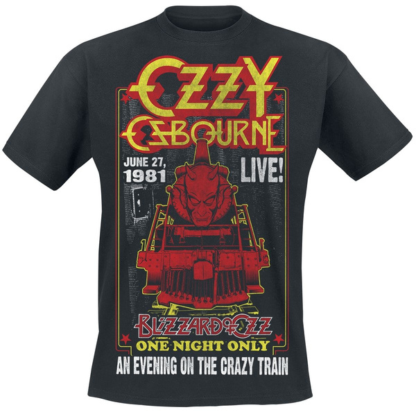 age Landmark Forbid An Evening on the Crazy Train Ozzy Osbourne T-Shirt | Wish