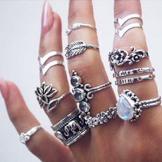 kuncklering, crystal ring, Women Ring, Elephant
