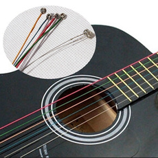 rainbow, guitarstring, Colorful, Acoustic Guitar