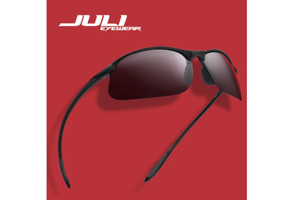 JULI Polarized Sports Sunglasses for Men Women Tr90 Unbreakable Frame for  Running Fishing Baseball Driving MJ8002