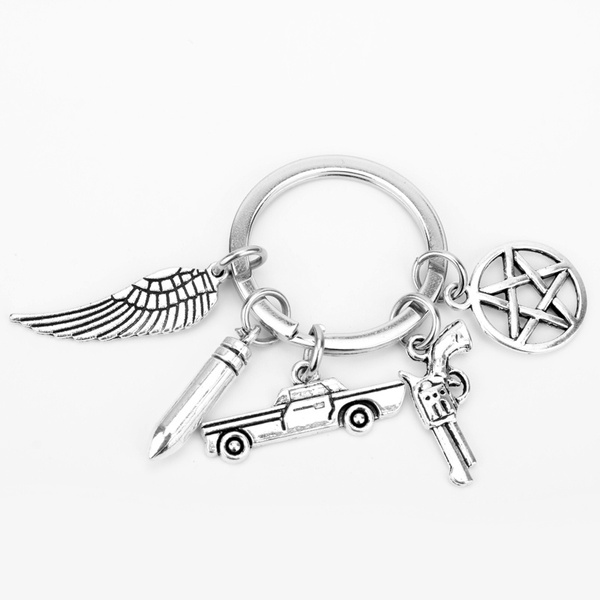 Neu\~~ Engel Pentagramm Amulett Winchester Inspire Supernatural-Anhänger T6F3 