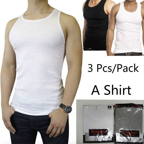 Cotton Tank Top A-Shirt Wife Beater 