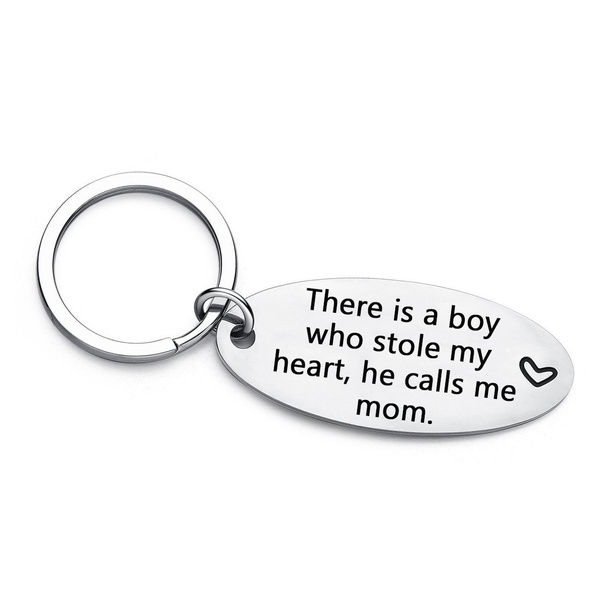 KristysCraftKorner Mom of Boys Keychain- Boy Mom Keychain