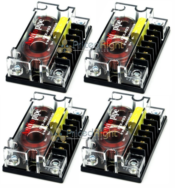 4 Audiopipe Passive 2 Way Car Audio Crossover / TwoWay Speaker and