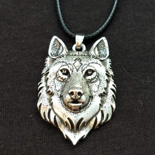 Wolf Head Necklace Pendant Animal Power Norse Viking Amulet Necklaces ...