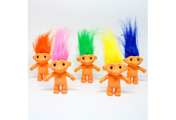 The New Indian Hair Baby Ugly Doll Glue Doll Retro Troll Doll 80 After 6cm High Hair Magic Fairy Wish