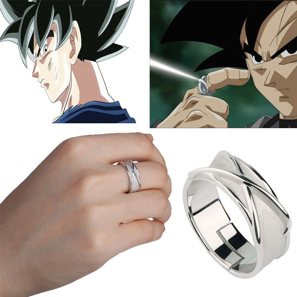 Anime Dragon Super Saiyan Goku Time Finger Ring Silber Kostüm Fingerring ly 