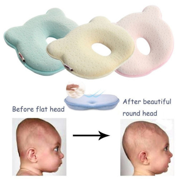 Soft Infant Baby Pillow Prevent Flat Head Memory Foam Cushion Sleeping Support 