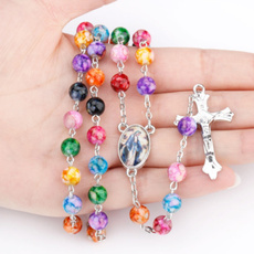 madonnanecklace, necklaces for men, Cross necklace, Colorful