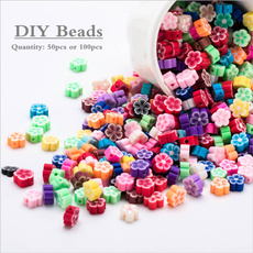 beadsforjewelrymaking, polymer, flowerbead, beadsflower