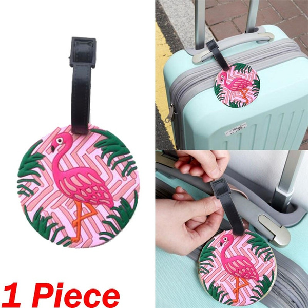 Flamingo Luggage Tag Travel Accessories Suitcase ID Address Holder Boarding Tag“ 