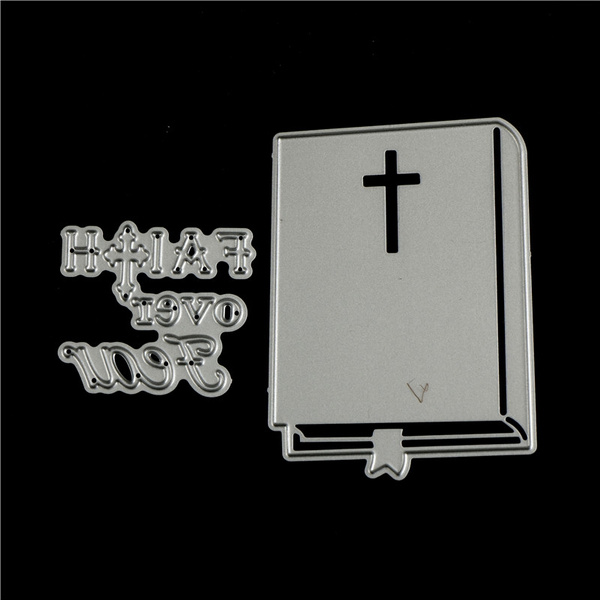 2X Faith Over Fear Metal Cutting Dies For DIY Scrapbooking Album Paper Cards RDR 