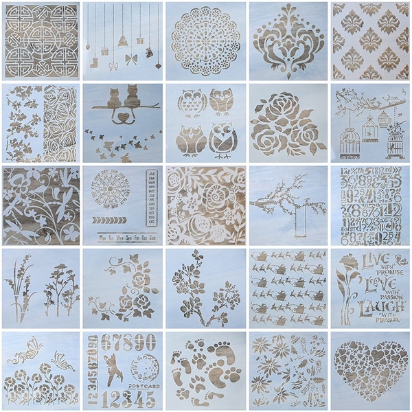 Layering Stencils Template Stamp EmbossingDIY Painting Scrapbooking Decorative 