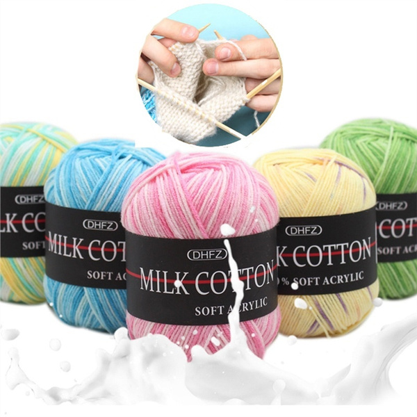 Jophufed Christmas Clearance Deals DIY Home Decor Christmas Gift Colorful  Hand Knitting 50g Knitting Crochet Milk Soft Baby Cotton Wool Yarn E on  Clearance 