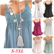 Summer, Plus Size, Tank, Lace
