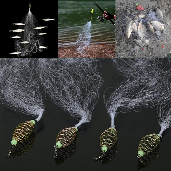 Netting Luminous Shoal Fishing Net Copper Spring Shoal Fishing Net Small Mesh Netting Luminous Beads Swivel