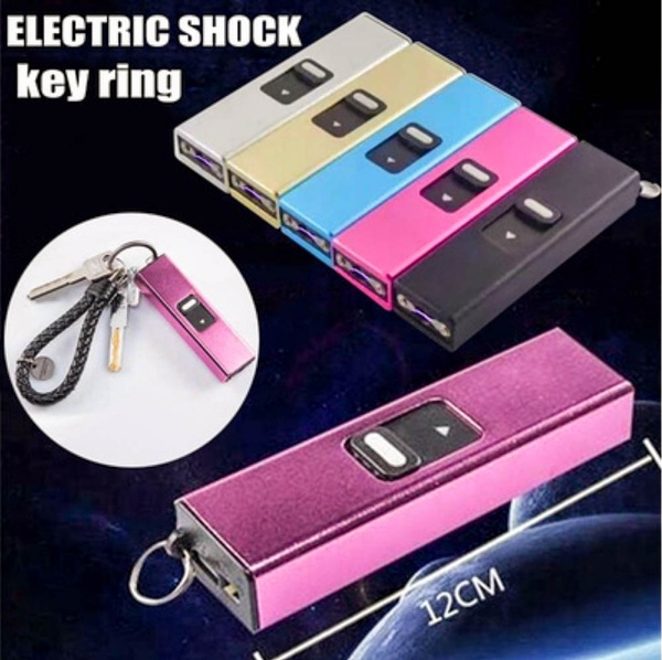 Mini Key Ring Gun Flashlight Stun Gun LED Flashlight Self-Defense Defend  Yourself Rechargeable Electric Shock Torch