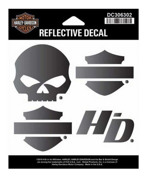 Night Riders Symbol Harley-Davidson Night Rider Reflective Logo Decal Set, SM Size DC306302 ...