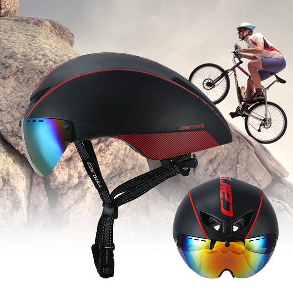 Cycling Helmet Magnetic Goggles Bike Bicycle Helmet Road MTB Pneumatic TT Helmet 