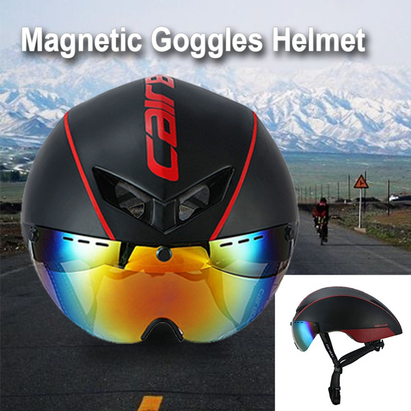 AERO-R1 Cycling Helmet Magnetic Goggles Bike Bicycle Helmet Road Mountain  MTB Pneumatic TT Helmets Casco Ciclismo Cap | Wish