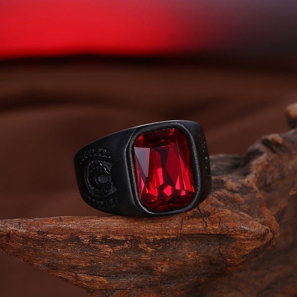 Dark red sale ruby rings