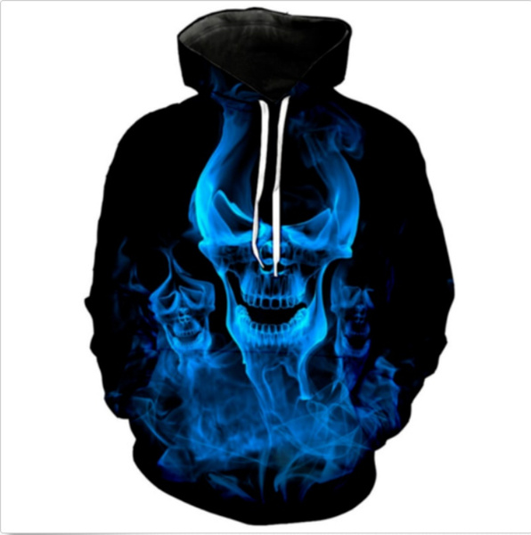 Ghost rider hoodie blue on sale