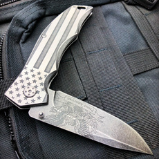pocketknife, switchblade, USA flag, American