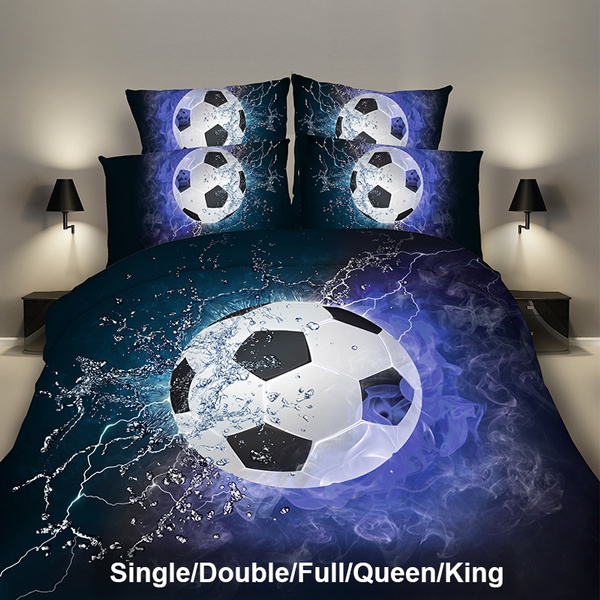 Nfl Football Design Bedding Set 3pcs Duvet Cover Pillowcase Single Double King American Sporting Goods Nfl Football Design Bedding Set 3pcs, King Size Nfl Bedding