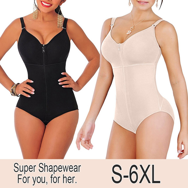 Women Shapewear Bodysuit Tummy Control Fajas Body Shaper for Women with  Zipper Plus size shapewear