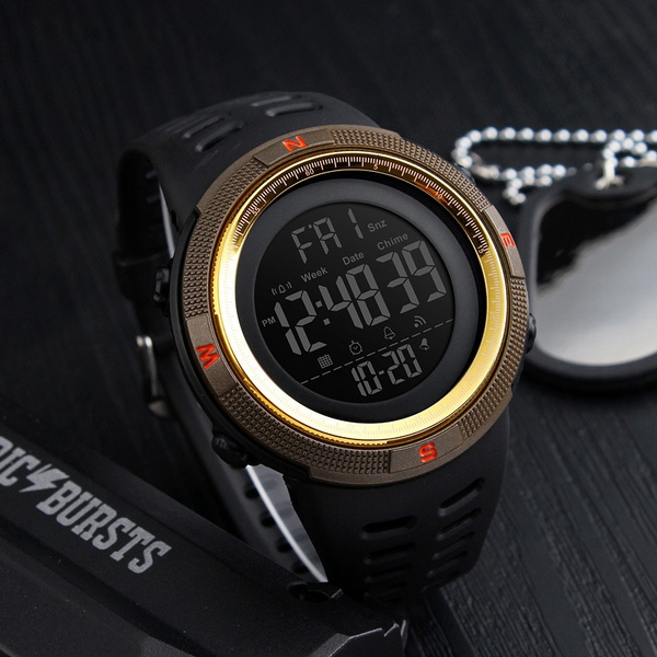 skmei men's digital smart watch waterproof pedometer photography sport reminder