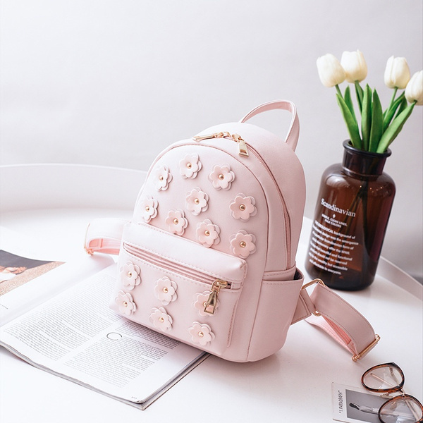 Women Flower Mini Bag Printing Backpack 
