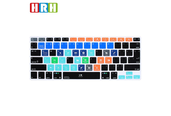 HRH FL Studio Fruity Loops Functional Shortcut Hotkey Silicone Keyboard  Cover Skin for Macbook Air Pro Retina 13 15 17 EU/US