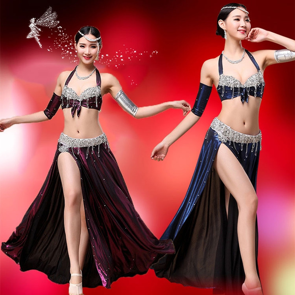 Stage & Dance Wear Women Belly Dance Outfit 2-piece Set (Bra