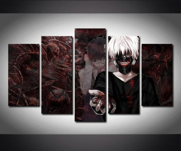 PEJHQY oil painting 5 Pcs/set Painting On Canvas Anime Tokyo Ghoul Ken Kaneki Images Wall Art Pictures For Living Room Home Decor PEJHQY oil painting 5 Pcs/set Painting On Canvas Anime Tokyo Ghoul Ken Kaneki Images Wall Art Pictures For Living Room Home Decor